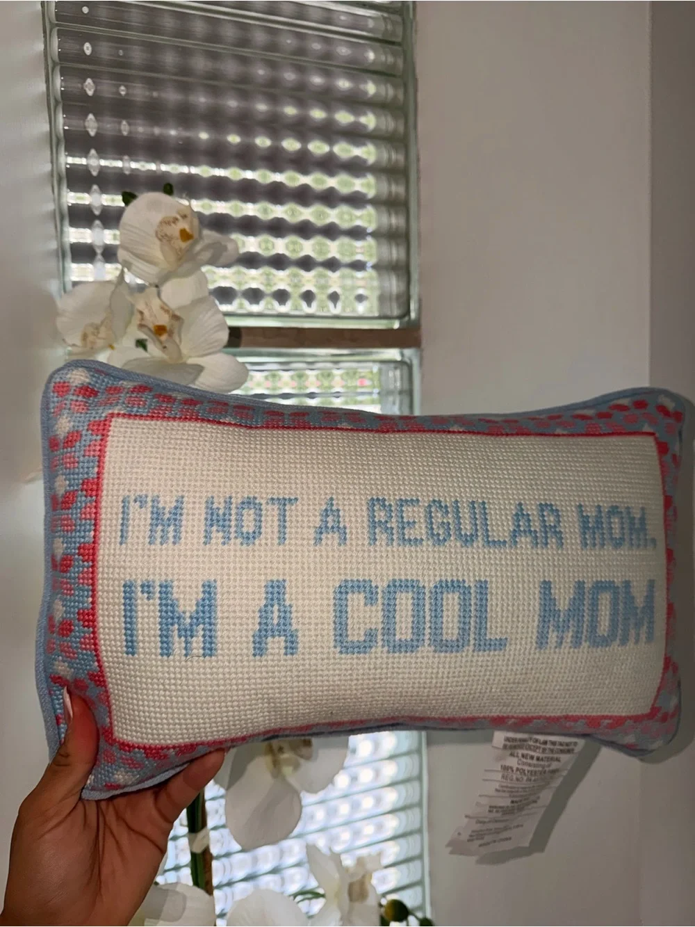 Rachel Zoe 'I'm A Cool Mom' Embroidered Pillow